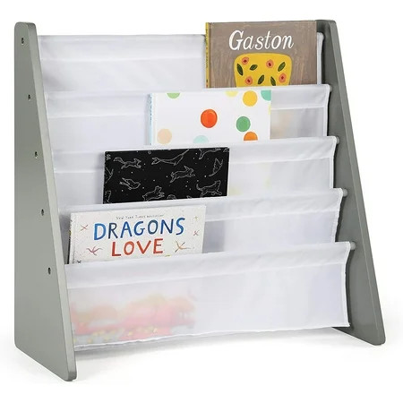 Humble Crew Kids Book Rack Storage Bookshelf, Grey/White | Walmart (US)
