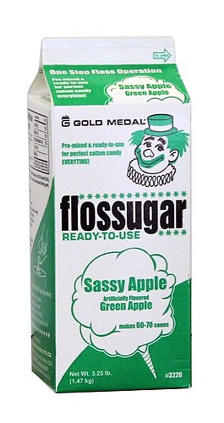 Cotton Candy Floss Sugar Sassy Apple - Net Wt. 3.25lb - Walmart.com | Walmart (US)