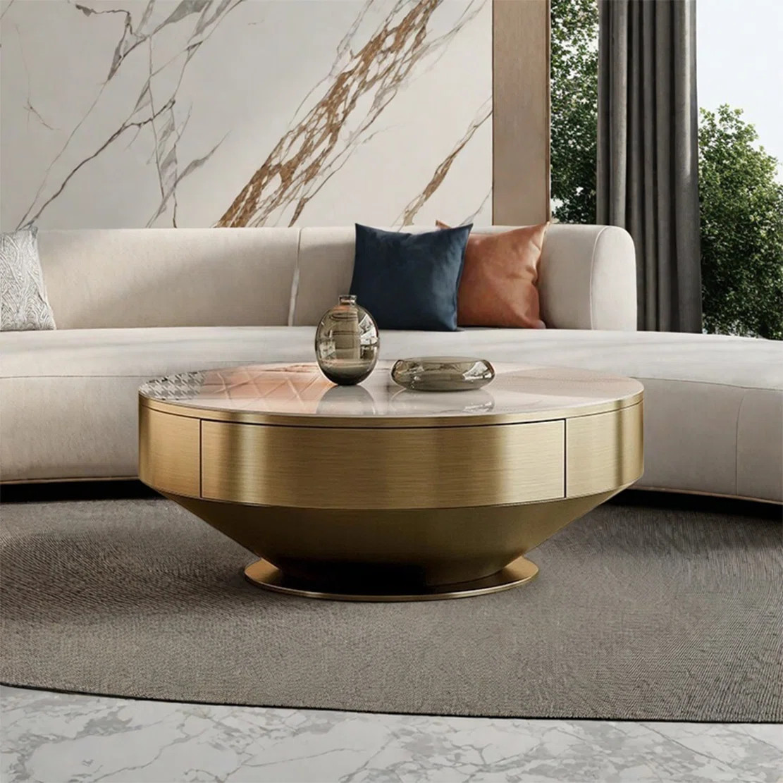 Trentastic Trails Light luxury creative round rock table | Wayfair | Wayfair North America