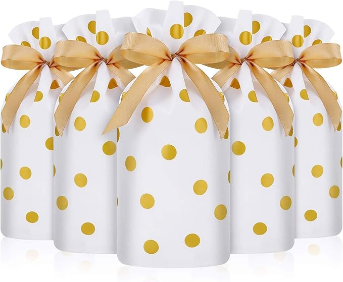 Frienda 50 Pack Treat Bags with Drawstring Candy Bags, Plastic Favor Bag Drawstring Cookie Bags f... | Amazon (US)