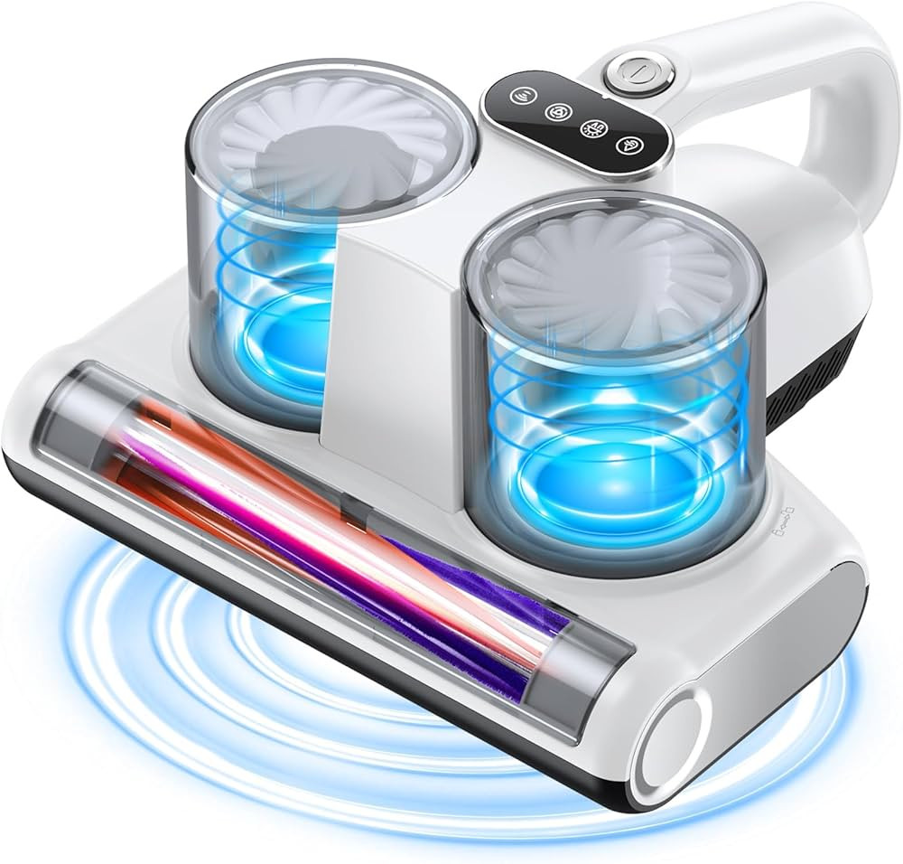 Bed Vacuum Cleaner Mattress Vacuum with UV 16Kpa Suction HEPA Filter 253.7nm UV-C Light & 30000 R... | Amazon (US)