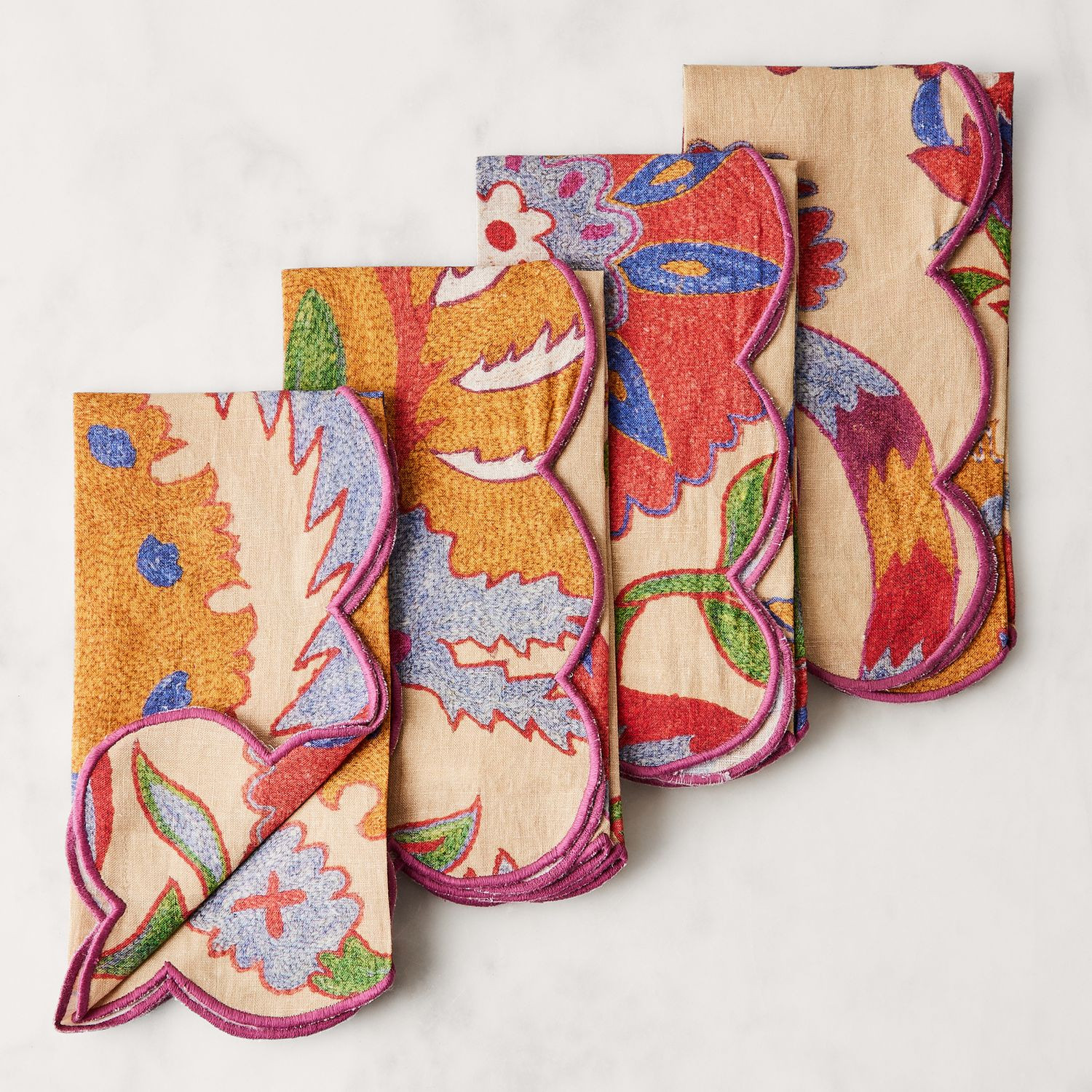 Food52 x St. Frank Bright Botanical Suzani Napkins, Set of 4 | Food52 | Food52