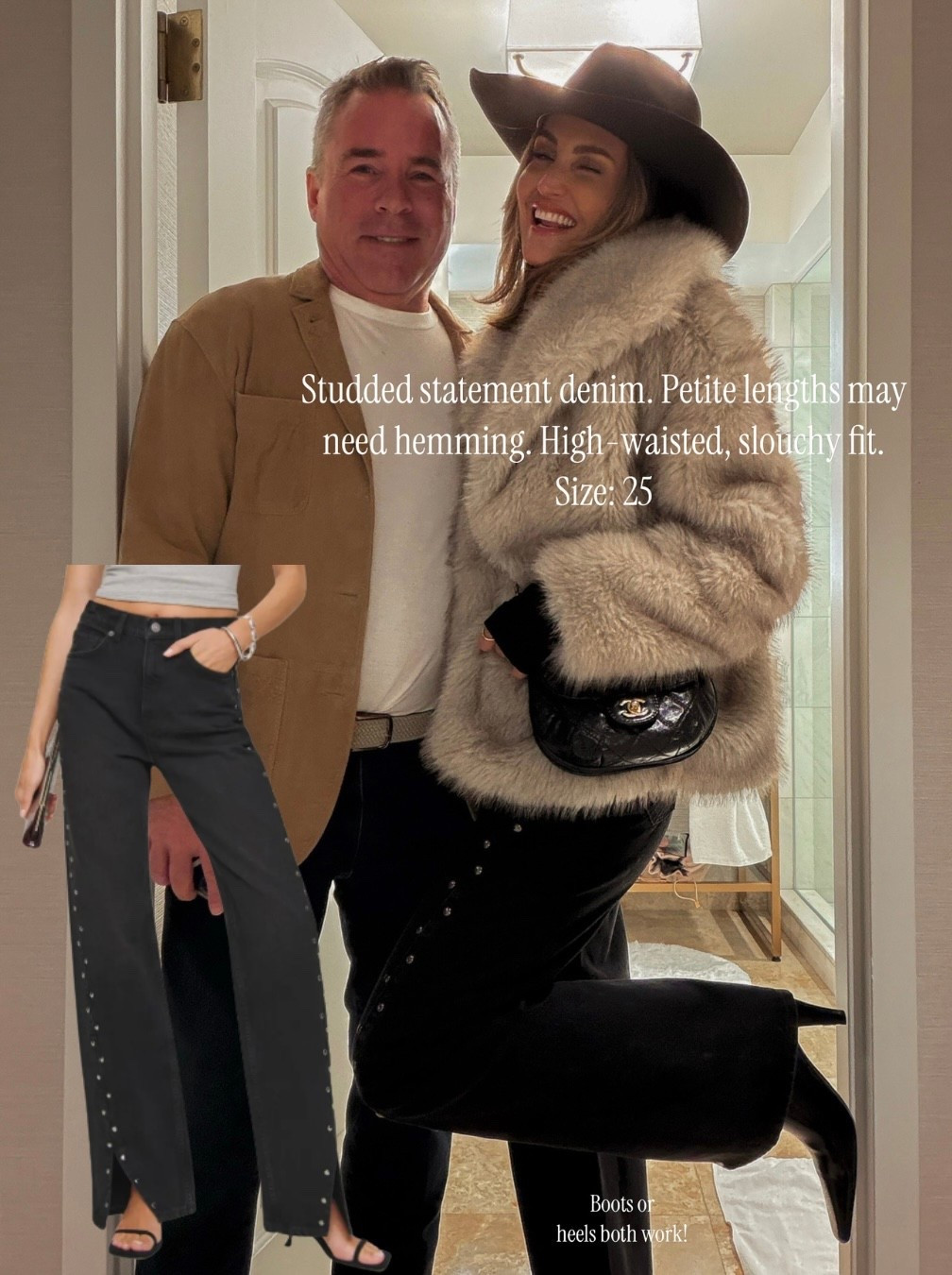 Studded denim moment! This was a concert look and the jeans were so fun 🖤

#LTKOver40 #LTKgrwm #LTKootd