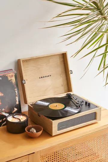 Crosley UO Exclusive Wood Voyager Record Player | Urban Outfitters (US and RoW)