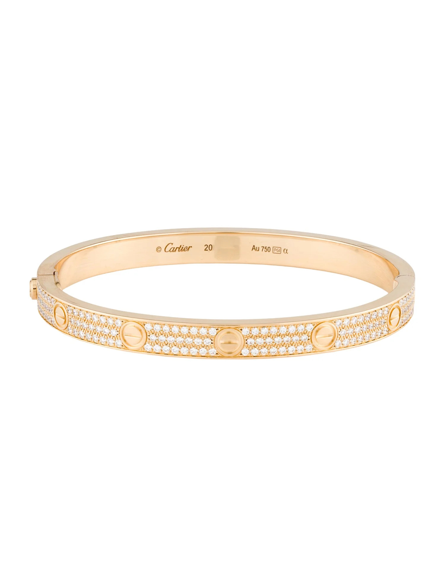 Diamond Paved LOVE Bracelet | The RealReal