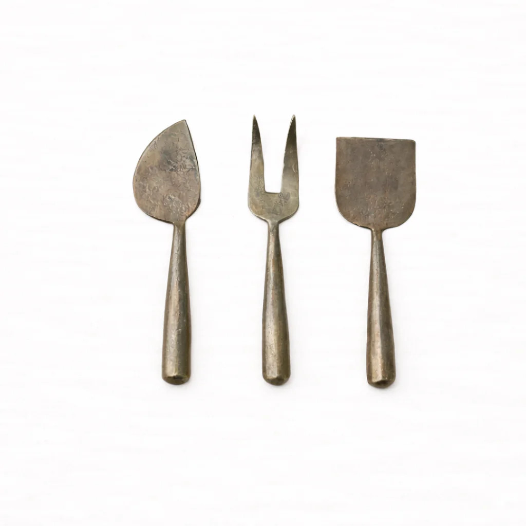 Hand-Forged Metal Cheese Servers Set of 3 | By Luxe B Co. | luxe bCO