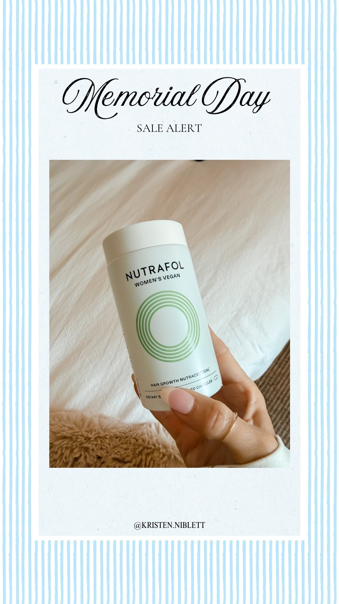 Nutrafol is on SALE for Memorial Day!! 25% off + free travel gift!! I’ve been taking these for over a year and swear by them! 

@nutrafol #ad

#LTKSaleAlert #LTKselfcare