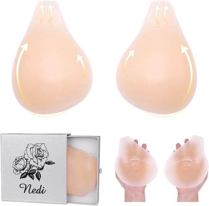 Silicone Invisible Lift Up Bra Stick On Bra Stickers Breast Lift Petals Adhesive Bra Reusable Bac... | Amazon (US)