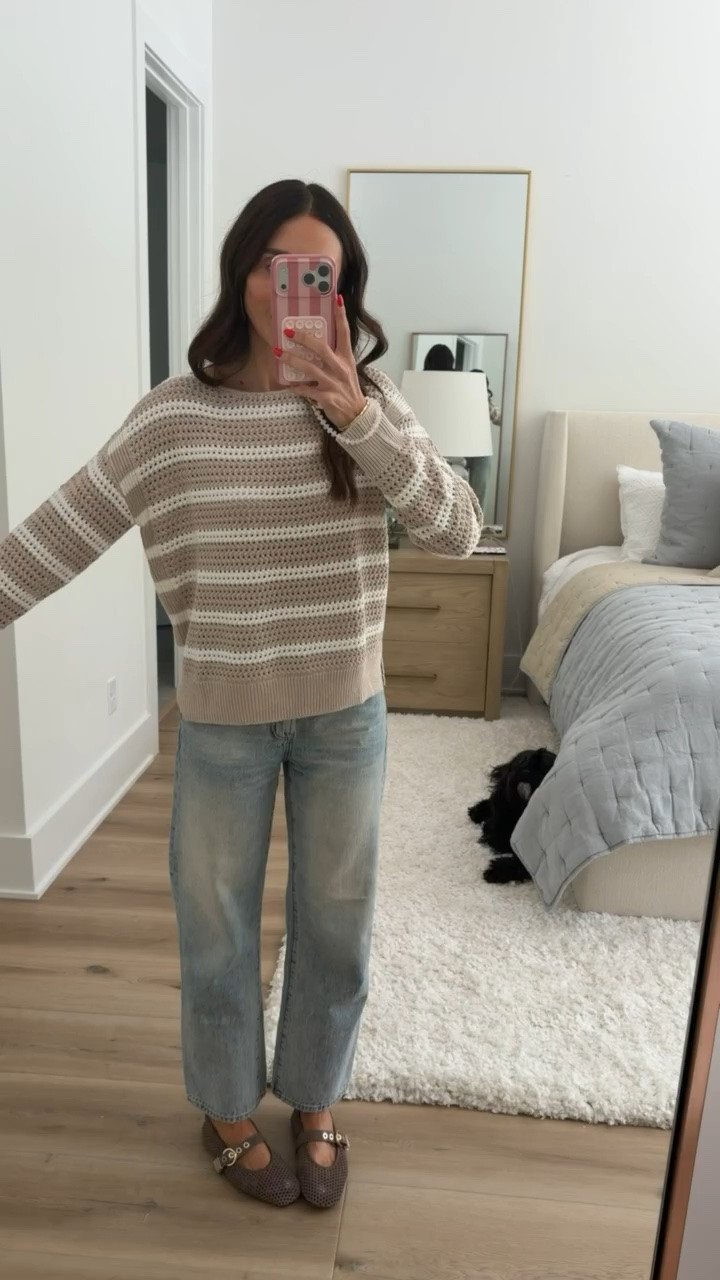 Nordstrom Anniversary Sale, nsale, striped sweater size S, Steve Madden mary jane flats.

#LTKSaleAlert #LTKOver40 #LTKootd