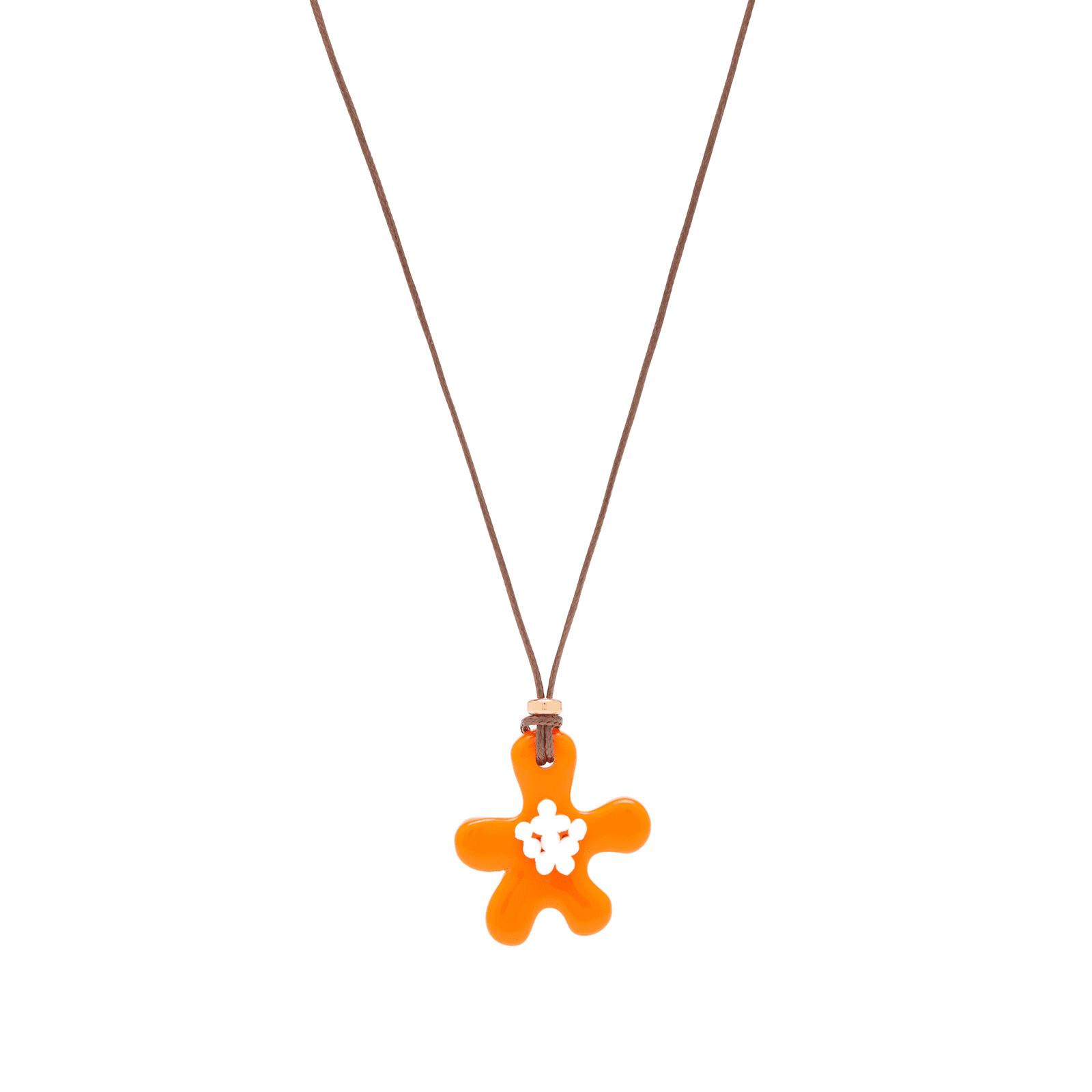 éliou Chiki Wrap Necklace Orange & Brown | END. (US) | End Clothing (US & RoW)