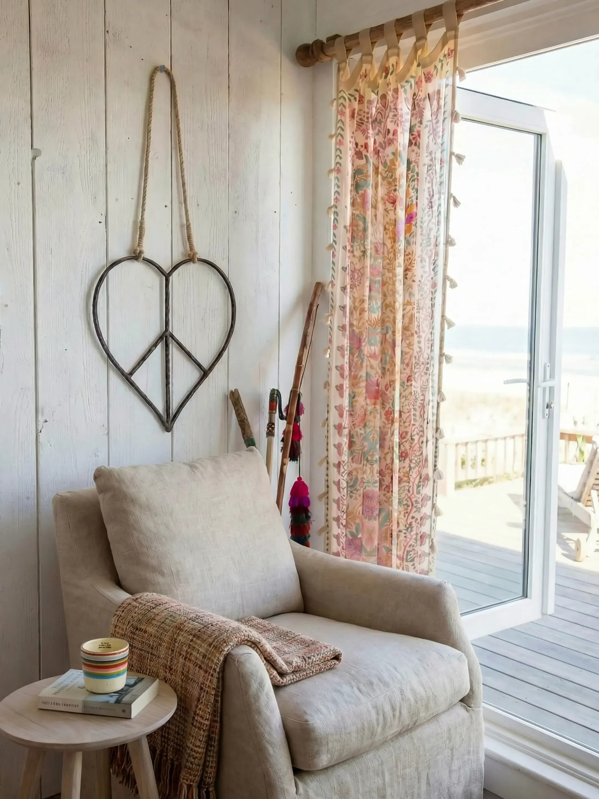 Metal Wall Hanging - Heart Peace Sign | Natural Life