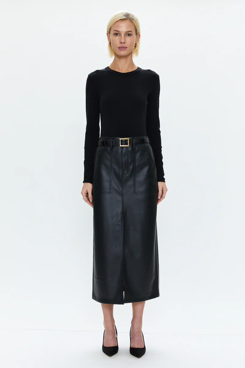 Alice Utility Midi Skirt -  Slate Black | Pistola Denim