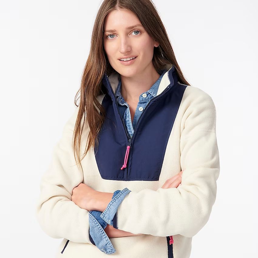 Polartec® sherpa fleece half-zip pullover | J.Crew US