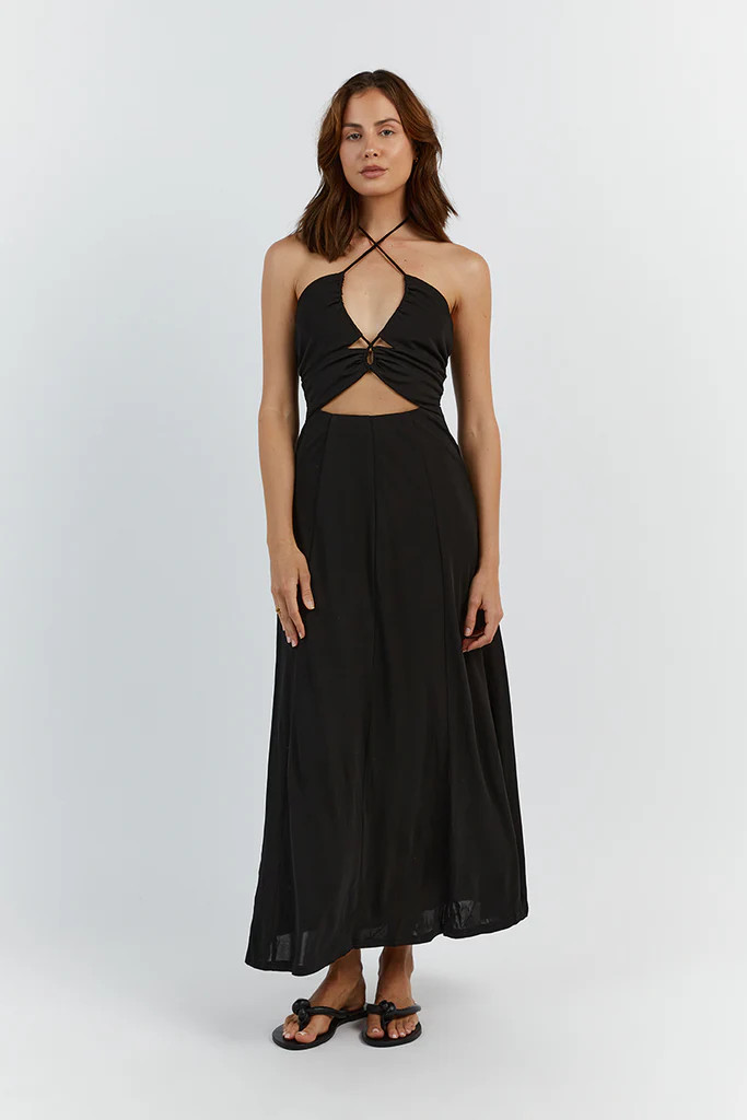 TILLY BLACK KNIT DRESS | DISSH