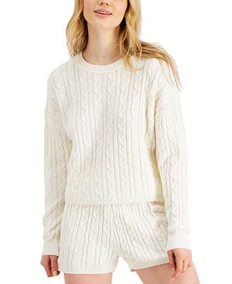 Hooked Up by IOT Juniors' Cable-Knit Sweater & Reviews - Sweaters - Juniors - Macy's | Macys (US)