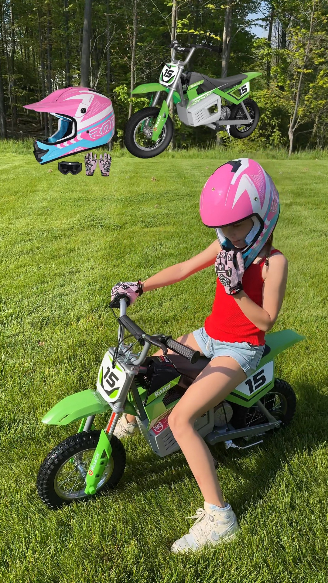 The kids LOVE this dirt bike! Linked a smaller option too. She has the 400MX

#LTKSeasonal #LTKKids #LTKU