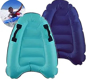 Inflatable Surf Body Board with Handles, Lightweight Swimming Floating Surfboard Aid Mat Learn to... | Amazon (US)
