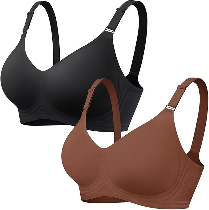 Vertvie Womens Wireless Jelly Bras No Underwire Push Up Seamless Bra Supportive Full Coverage Bra... | Amazon (US)