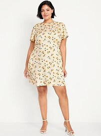 Printed Crepe Mini Dress | Old Navy (US)