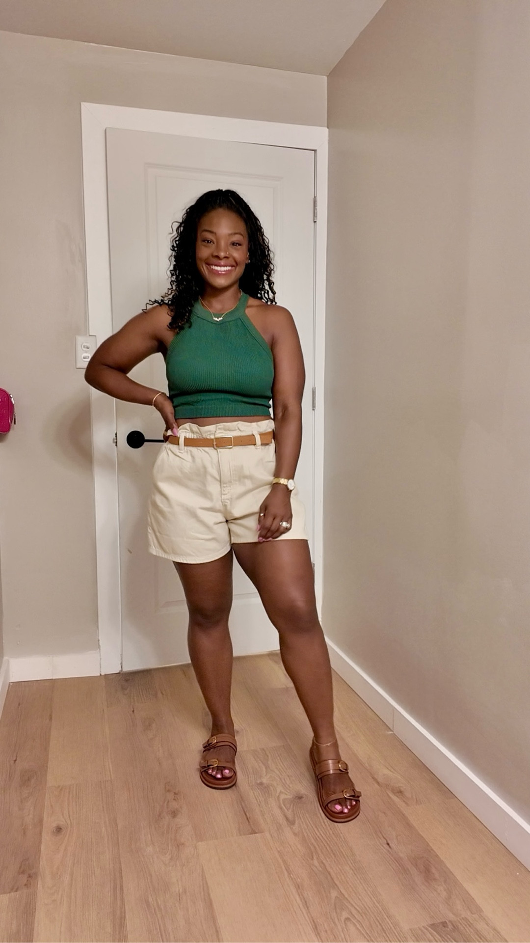 Outfit of the day for brunch and shopping. Loving the paper bag shorts trend! 

#LTKStyleTip #LTKOver40 #LTKFindsUnder50