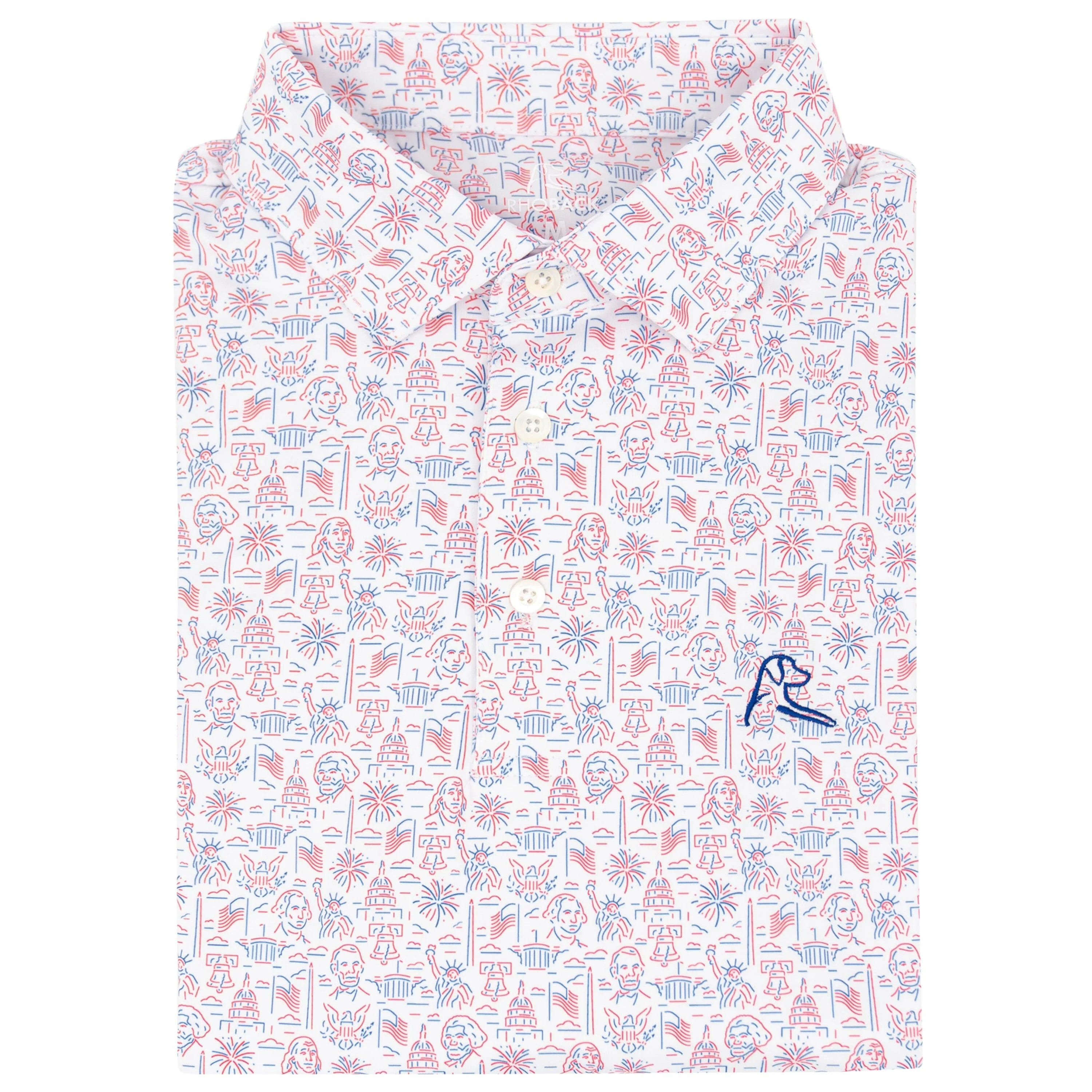 The American Icon | Performance Polo | The American Icon - White - USA The American Icon | White / XXL | RHOBACK