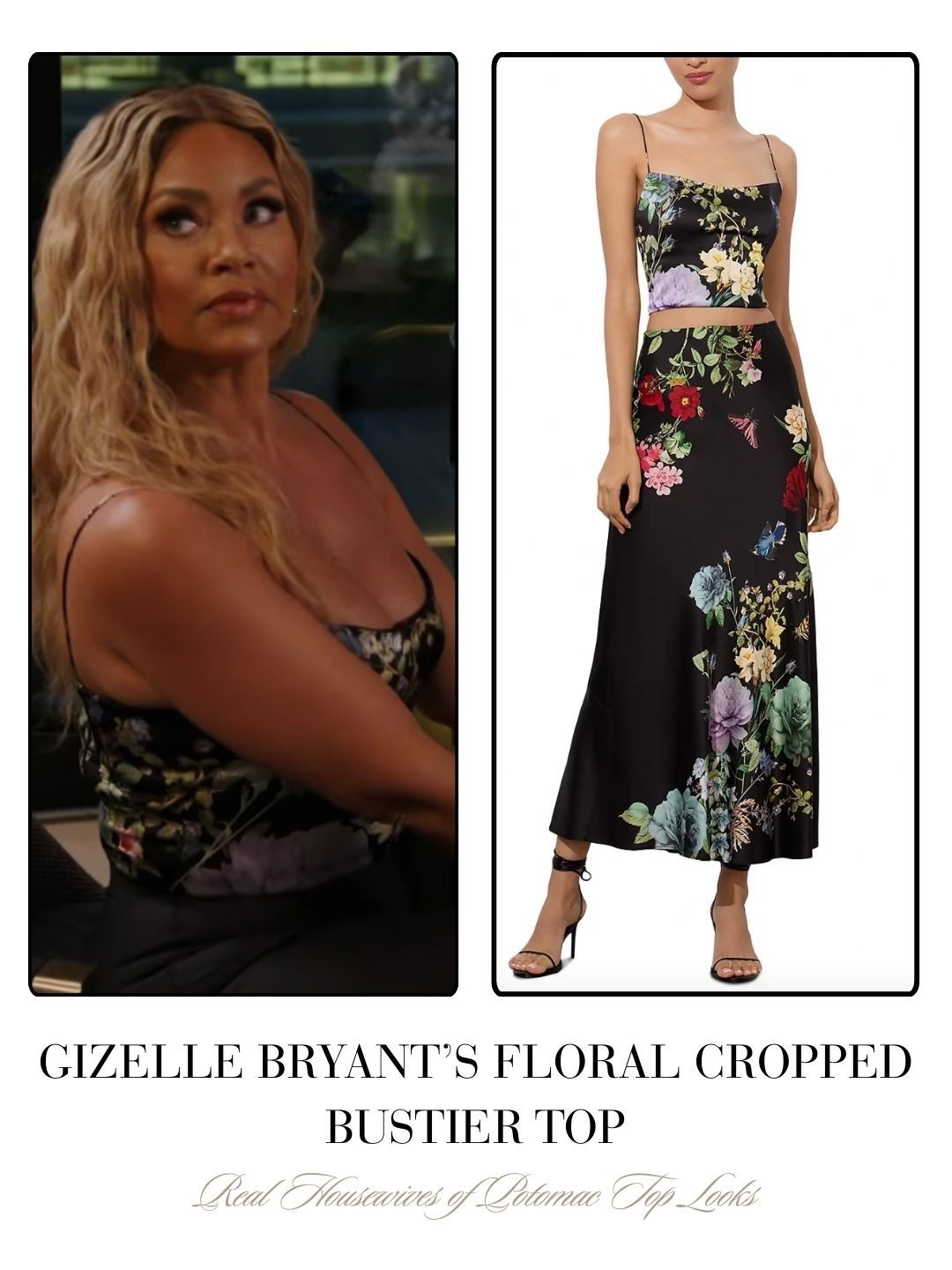 Gizelle Bryant’s Floral Cropped Bustier Top 