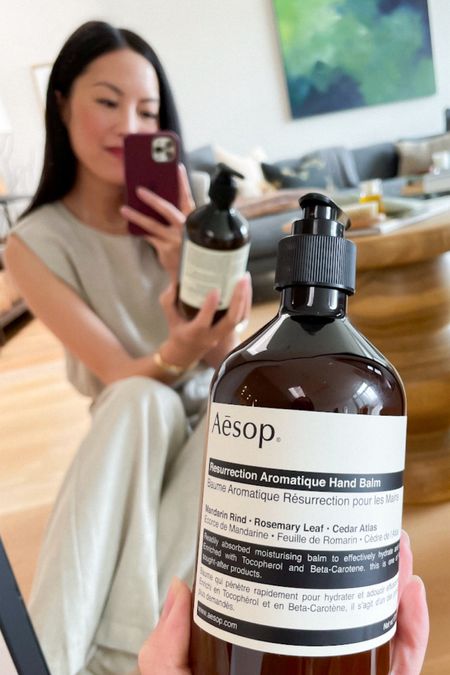 Aesop hand balm keeps my hands from cracking or getting dry. Plus, it smells absolutely amazing too!

#handlotion
#guestbathroom
#bathroomessentials
#hostessgift
#bodycare

#LTKhome #LTKbeauty #LTKfindsunder100