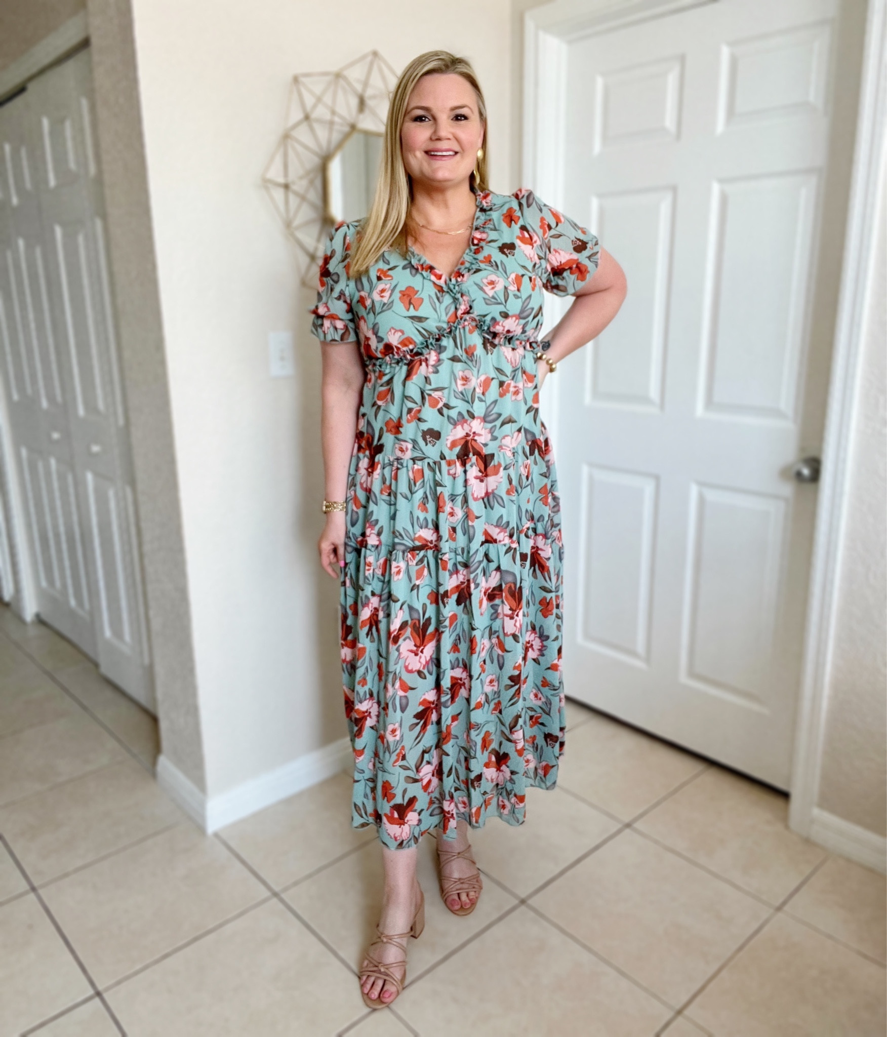 Floral maxi dress fits true to size. Wearing the size large. Wedding guest dress  

#LTKwedding #LTKunder50 #LTKshoecrush