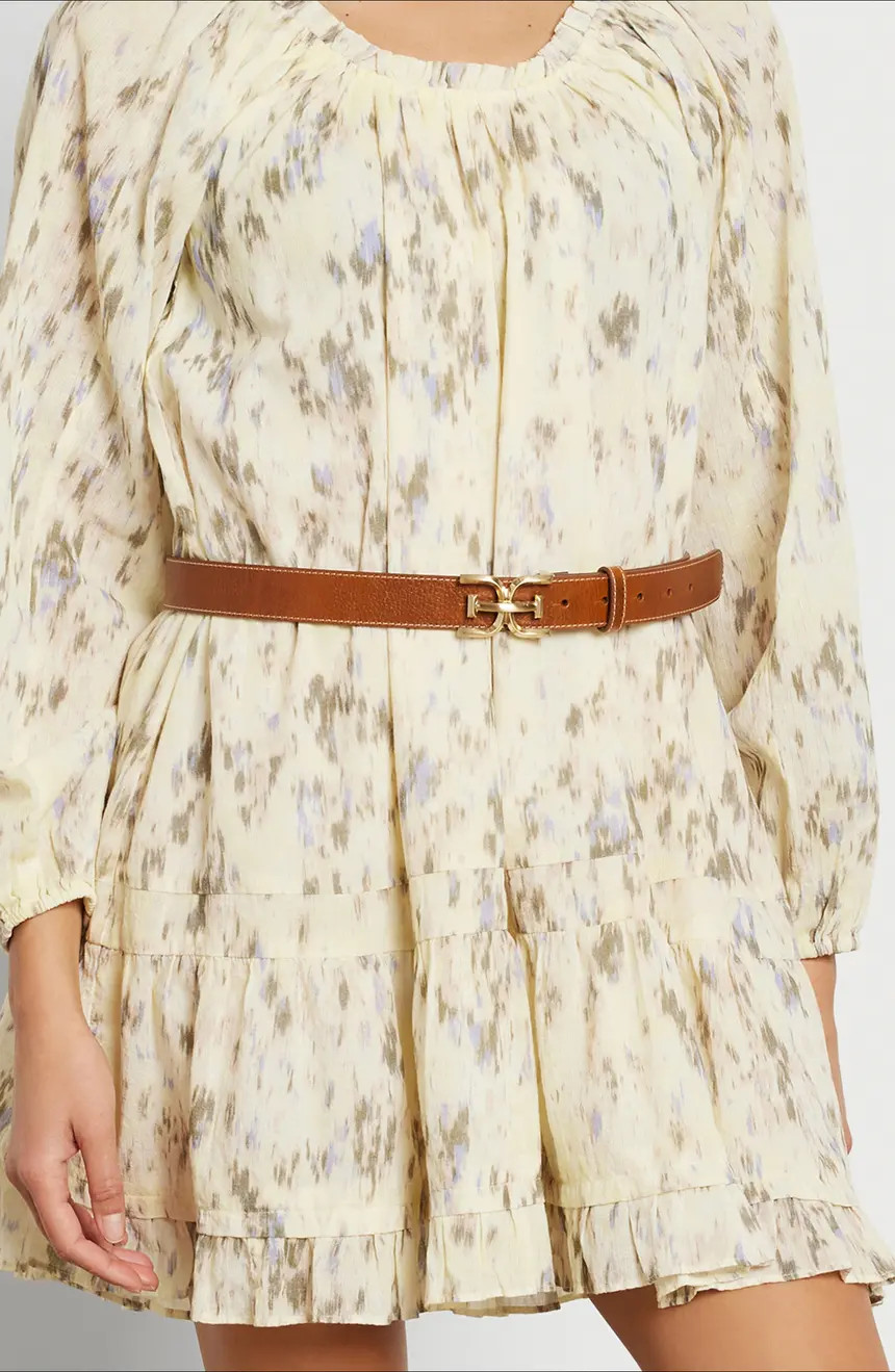 Logo Buckle Leather Belt | Nordstrom