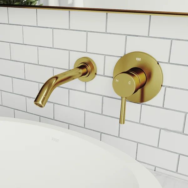 VG05001MG Olus Wall Mounted Faucet Single-handle Bathroom Faucet | Wayfair Professional
