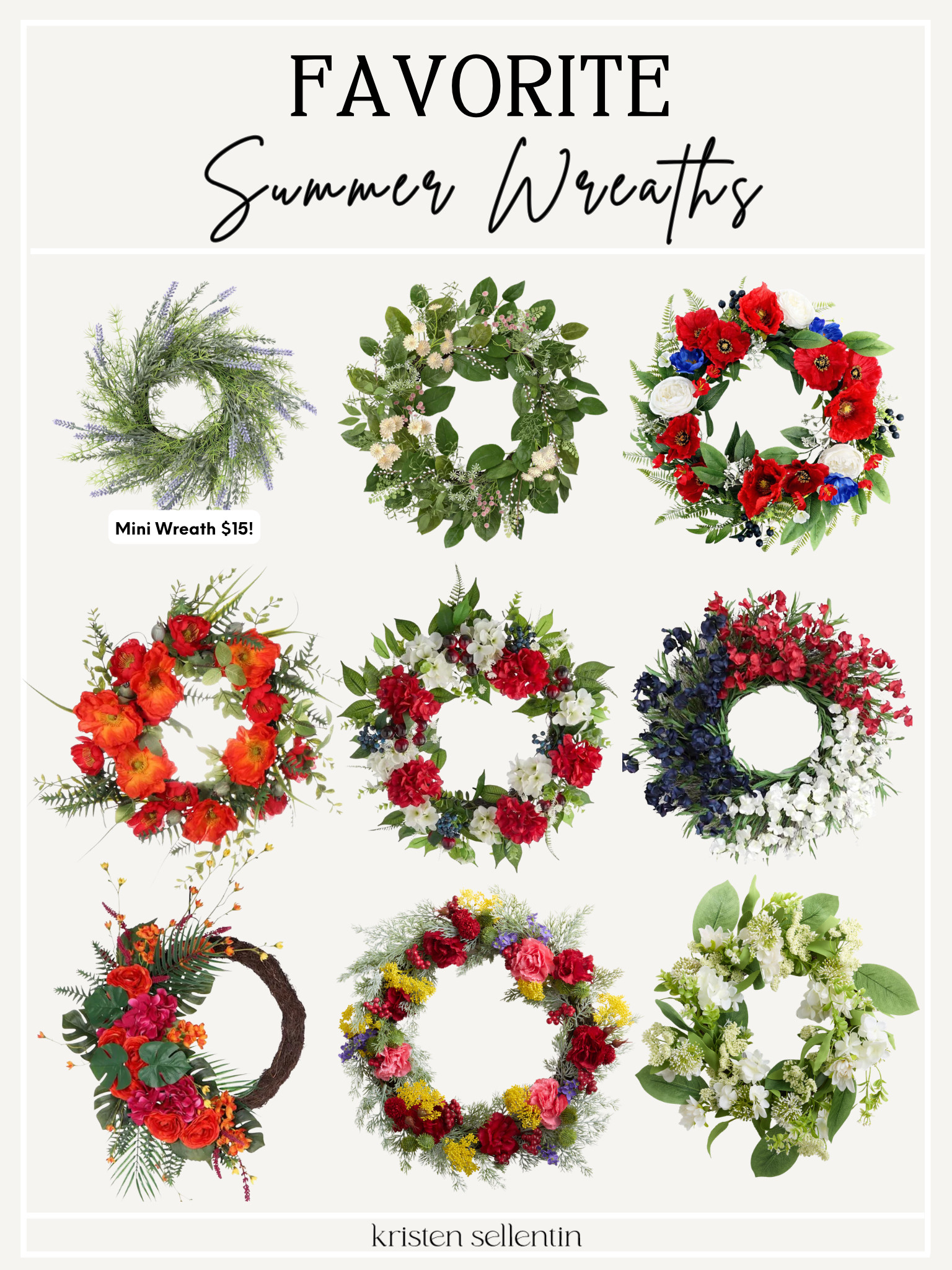 Favorite wreaths for summer!

#LTKSeasonal #LTKHome #LTKSaleAlert