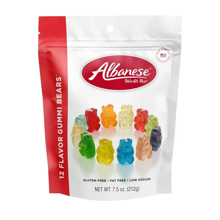 Albanese World’s Best 12 Flavor Gummi Bears, 7.5oz Regular Size Easter Basket Stuffer | Walmart (US)