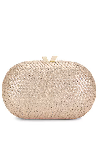 olga berg Lucia Oval Clutch in Metallic Gold. | Revolve Clothing (Global)
