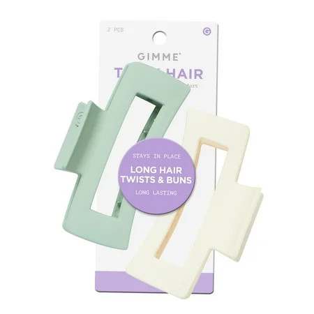 Gimme Beauty Claw Clip Thick Rectangle Green/Sand 2 Count | Walmart (US)