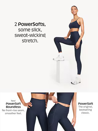 High-Waisted PowerSoft 7/8 Pocket Leggings | Old Navy (US)