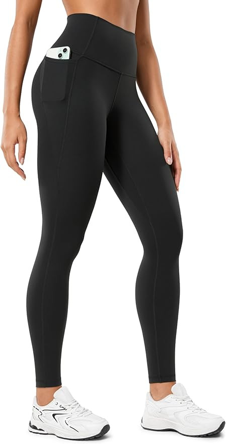 CRZ YOGA Womens Butterluxe Workout Leggings 28 Inches - High Waisted Gym Yoga Pants with Pockets ... | Amazon (US)