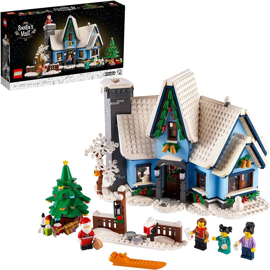 LEGO Icons Santa’s Visit 10293 Christmas House Model Building Set for Adults and Families, Fest... | Amazon (US)