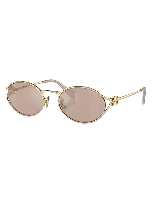54MM Metal Round Sunglasses | Saks Fifth Avenue
