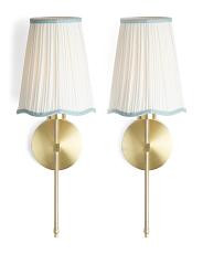 2pk 20in Pleated Scalloped Shade Metal Pole Sconces | Home | TJ Maxx | TJ Maxx