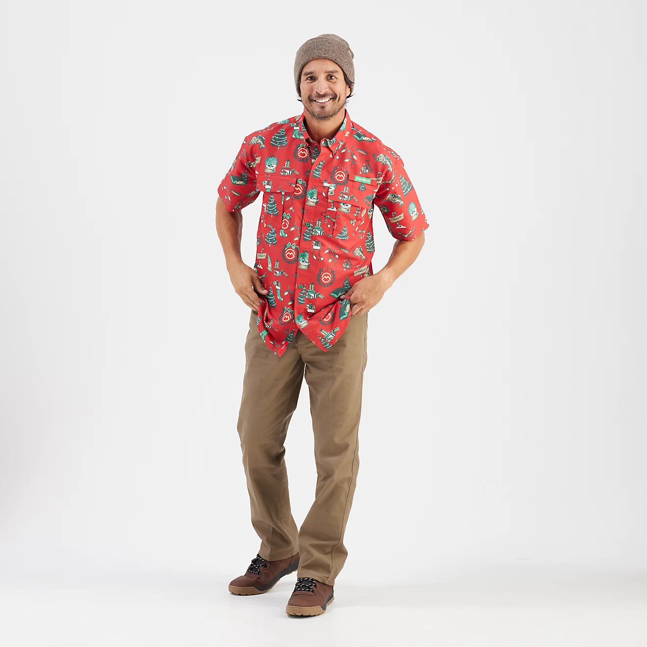 Magellan Outdoors Men's Laguna Madre Holiday Illustrations Fishing Shirt | Academy Sports + Outdoors