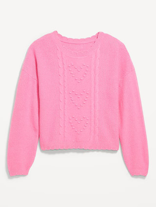 SoSoft Crew-Neck Bobble Heart Sweater | Old Navy (US)