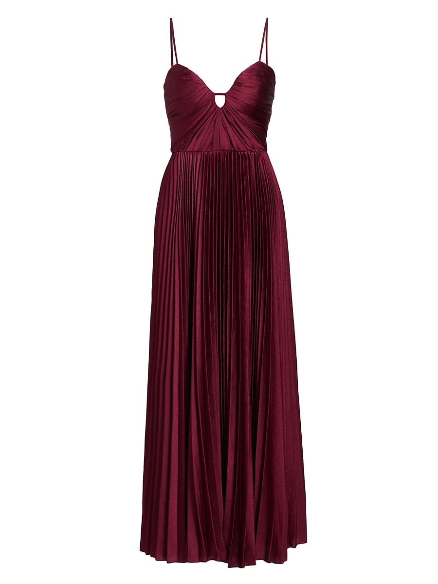 Women's Suzette Satin Maxi Dress - Bordeaux - Size 10 | Saks Fifth Avenue