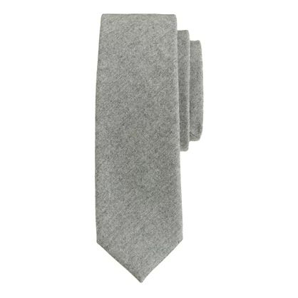 Italian wool tie in medium grey | J.Crew US