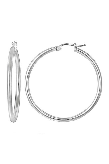 Sterling Forever | Sterling Silver 38mm Hoop Earrings | HauteLook | Hautelook