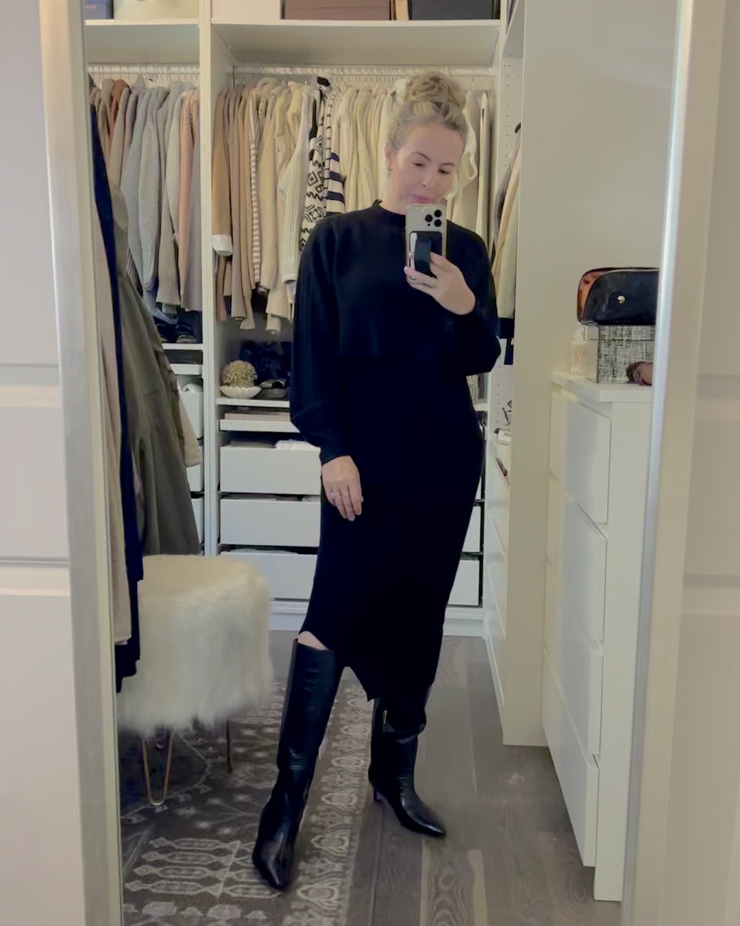 This Anniversary Sale sweater dress set from All Saints is perfect for fall and winter. Paired with the best dressy boots in the sale. 

#LTKSaleAlert #LTKOver40 #LTKxNSale