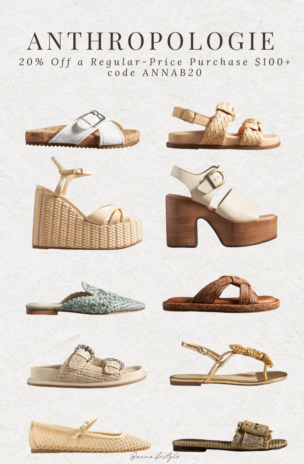 Anthropologie 20% Off a Regular-Price Purchase $100+
code ANNAB20 

 #LTKSaleAlert #LTKFindsUnder50 #LTKFindsUnder100