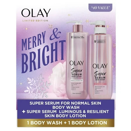 Olay Holiday Super Serum Body Wash and Lotion Gift Set 18.5oz Each | Walmart (US)