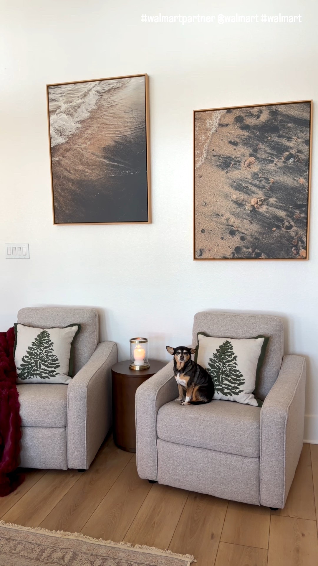 Obsessed with how elegant and cozy my living room is just by adding these festive Christmas pillows and beautiful faux fur blankets. #walmartpartner #walmart @walmart 

#LTKHoliday