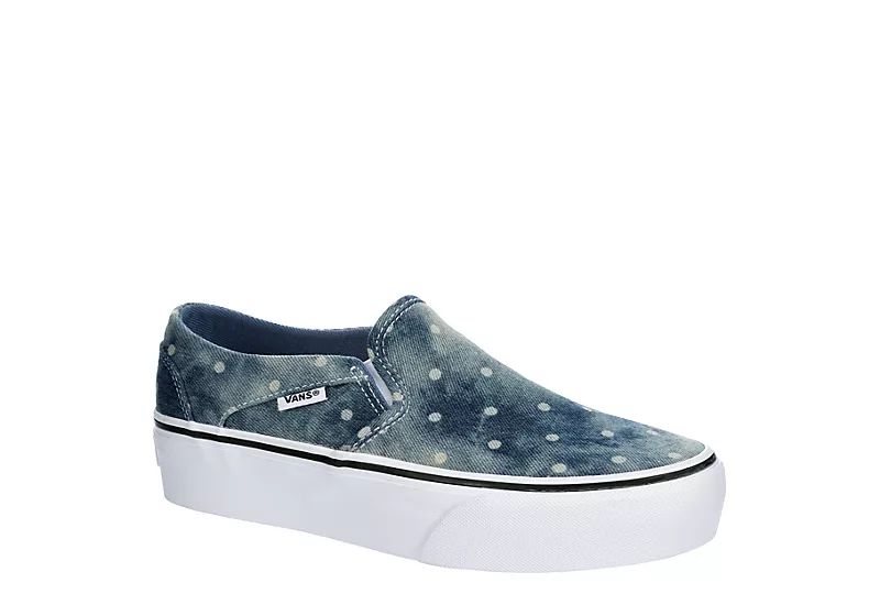 Vans Womens Asher Platform Slip On Sneaker - Blue | Rack Room Shoes