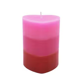 2.9" x 4" Pink Ombre Heart Pillar Candle by Celebrate It™ | Michaels | Michaels Stores